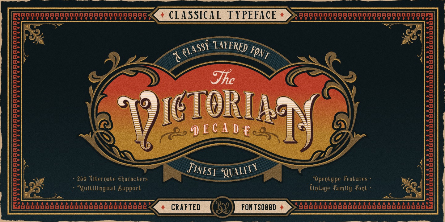 Пример шрифта Victorian Decade